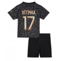Paris Saint-Germain Vitinha Ferreira #17 Tredje trøje Børn 2023-24 Kortærmet (+ Korte bukser)